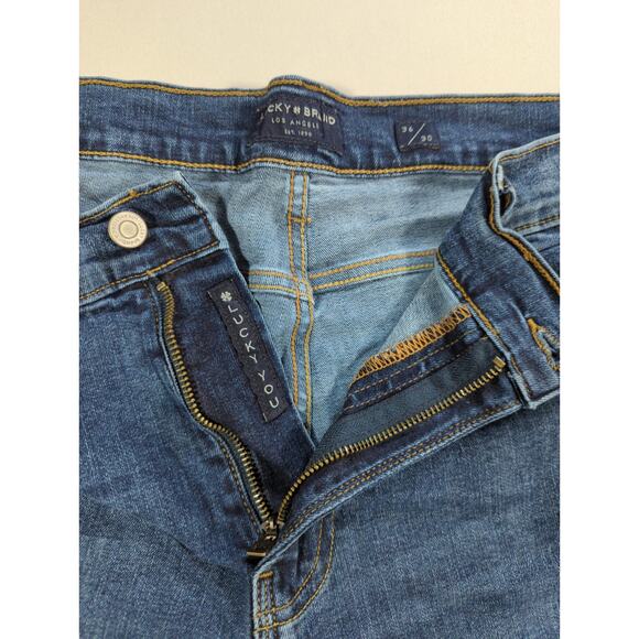 Lucky Brand 412 Athletic Slim Jeans Mens 36x30 Blue Denim Stretch Classic Fit - Picture 9 of 15